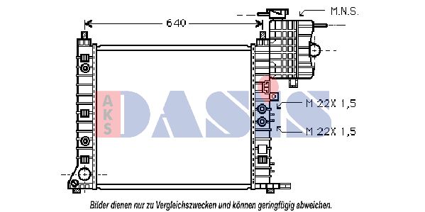 AKS DASIS Радиатор, охлаждение двигателя 134920N